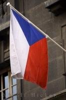 The blue, white and red colors of the flag of the Czech Republic are very striking.