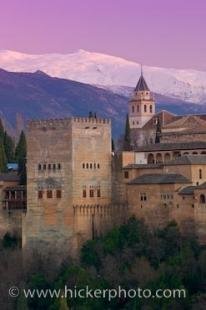 photo of Alhambra Sierra Nevada Mountains City Of Granada Andalusia Spain