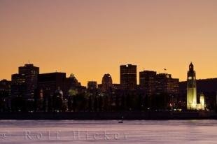 photo of Beautiful Montreal City Skyline Sunset Quebec