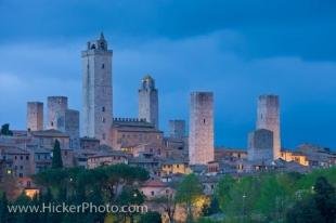 photo of Beautiful San Gimignano Skyline Siena Tuscany Italy