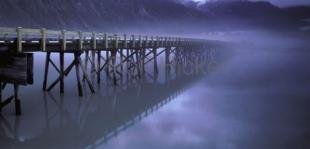 photo of Old Wooden Misty Bridge Pictures