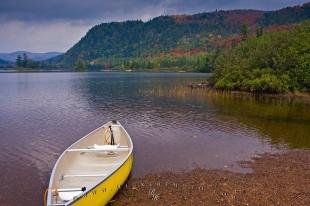 photo of Canoe Lake Shoreline Fall Parc National Du Mont Tremblant Quebec