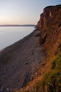 photo of Dramatic Coastal Cliffs Sunset Beach Canadian Maritimes