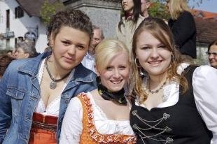 photo of Cute Girls Bavarian Traditional Clothing