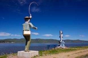 photo of Fisherman Statues Campbellton New Brunswick