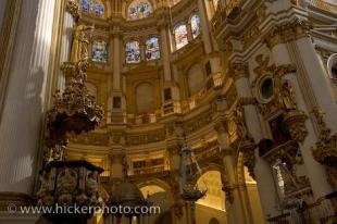 photo of Granada Cathedral Stained Glass Granada City Spain