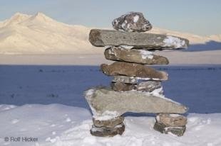 photo of inukshuk landscape