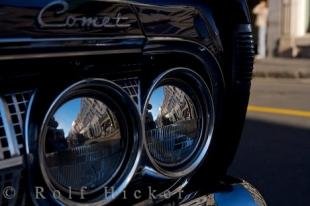 photo of Mercury Comet Caliente Headlights Reflections