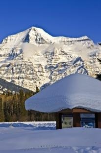 photo of Mount Robson Snow Winter Scene