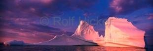 photo of Panorama Photos Sunset Icebergs