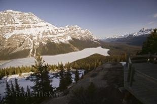 photo of Frozen Tourist Attraction Winter Peyto Lake