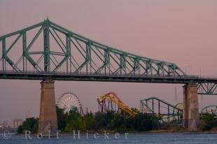 photo of Pont Jacques Cartier Bridge La Ronde Park Montreal Quebec