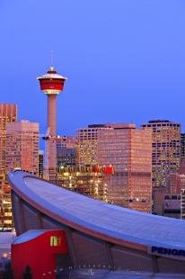 photo of Saddledome Calgary City Tower Skyline Picture