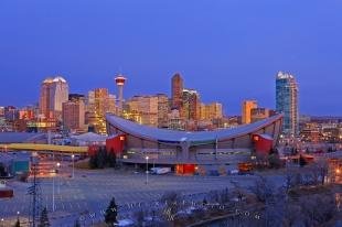 photo of Saddledome Sunrise Picture City Of Calgary Alberta