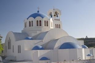 photo of Santorini Photos Emborio Blue White Church