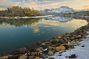 photo of Snowcovered Landscape Scenery Waterton Lakes NP