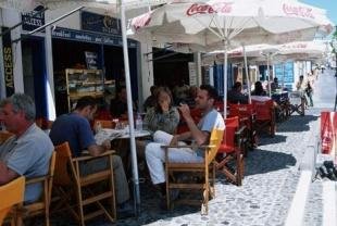 photo of street cafe