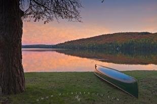 photo of Sunset Lake Autumn Reflections Algonquin Provincial Park