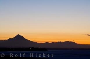 photo of Sunset Mt Taranaki North Island New Zealand