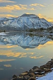 photo of Sunset Winter Landscape Reflections