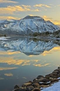 photo of Sunset Winter Landscape Reflections