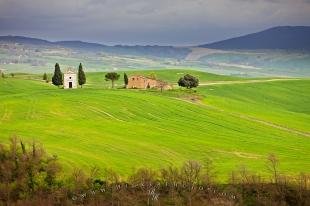 photo of Tuscan Church Near Town Of Pienza Siena Tuscany Italy