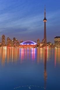 photo of Illuminated Twilight Picture Toronto Skyline