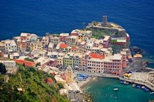 photo of Vernazza Village Aerial Cinque Terre Liguria