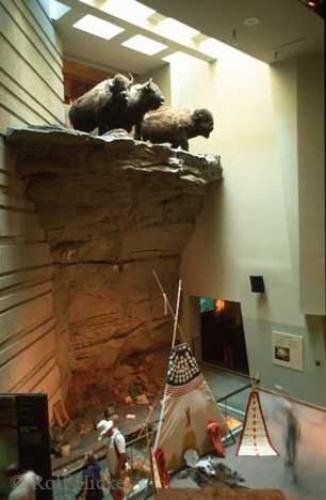 Photo: 
head smashed in Buffalo Jump Display Visitor Center