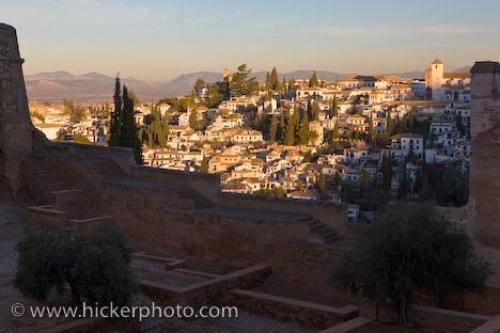 Photo: 
Albayzin District City Of Granada Sunrise Picture Andalusia Spain