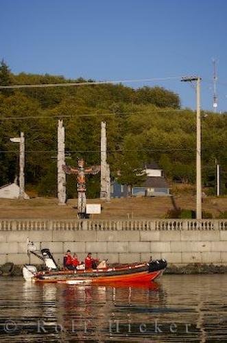 Photo: 
Alert Bay Totem Poles Coast Guard
