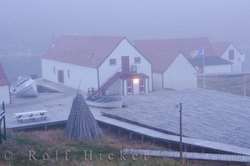Photo: 
Foggy Battle Harbour Village Labrador