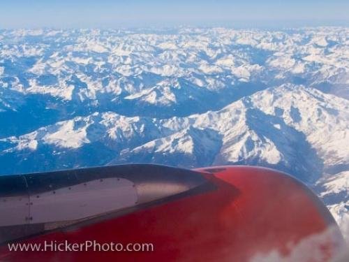 Photo: 
Aerial View Bavarian Alps Snow Capped Mountains Bavaria Germany