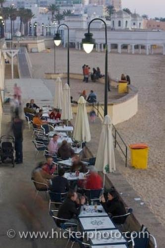 Photo: 
Beach Cafe La Caleta Cadiz City Coastline