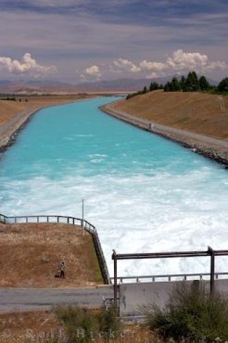 Photo: 
Blue Pukaki River Canterbury New Zealand