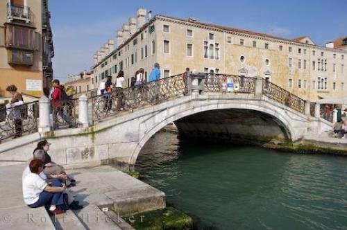 Photo: 
Bridge Walk People Crossing Venice Italy