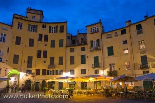 Photo: 
Italian Cafes Restaurants Historic City Of Lucca Tuscany Italy