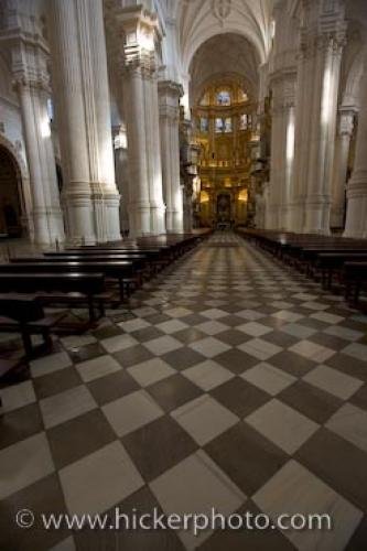 Photo: 
Granada Cathedral Aisle Andalusia Spain