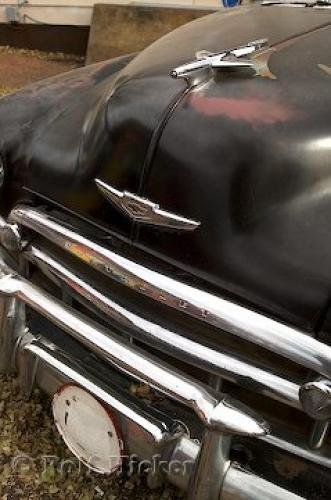 Photo of the distinctive grill of an old Chevrolet car<br />in Seligman along Route 66, Arizona, USA. Photo: 
Chevrolet