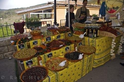 Photo: 
Colourful Village Market Stalls Provence France