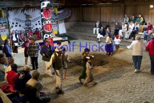 Photo: 
Tourist Dancing With Natives In Long House