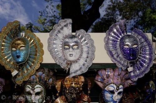 Photo: 
Decorative Masks Market Stalls Venice Italy