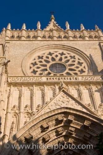 Photo: 
Facade Seville Cathedral Santa Cruz Sevilla Andalusia Spain