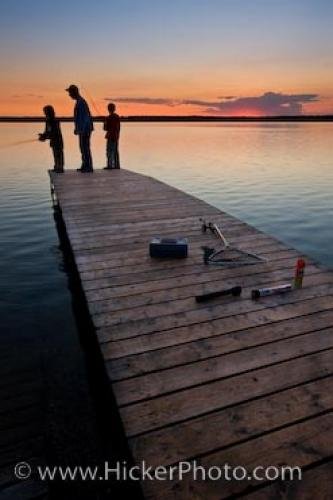 Photo: 
Sunset Fishing Vacation Father And Sons Manitoba