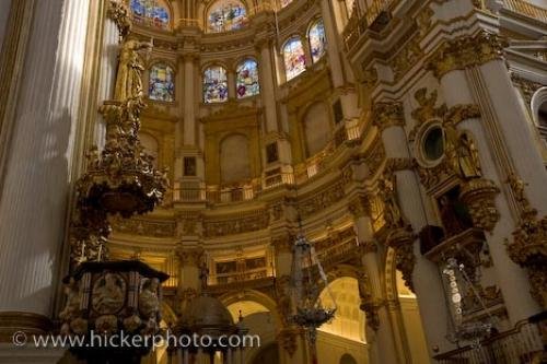 Photo: 
Granada Cathedral Stained Glass Granada City Spain