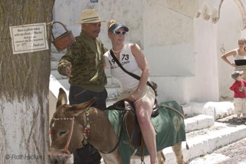 Photo: 
Tourist Donkey Greek Man Pyros