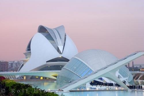 Photo: 
Illuminated Buildings Valencia Spain