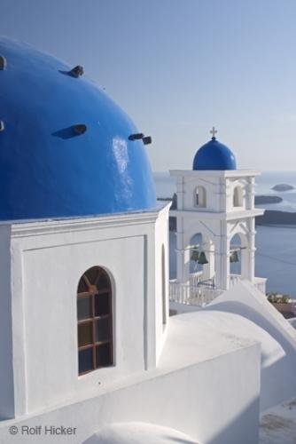 Photo: 
Typical Blur Roof Church Imerovigli Images Santorini