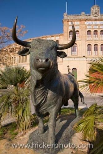 Photo: 
Intimidating Bull Statue Bullfighting Arena Andalusia