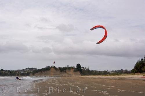Photo: 
Kiteboarding Location Orewa New Zealand